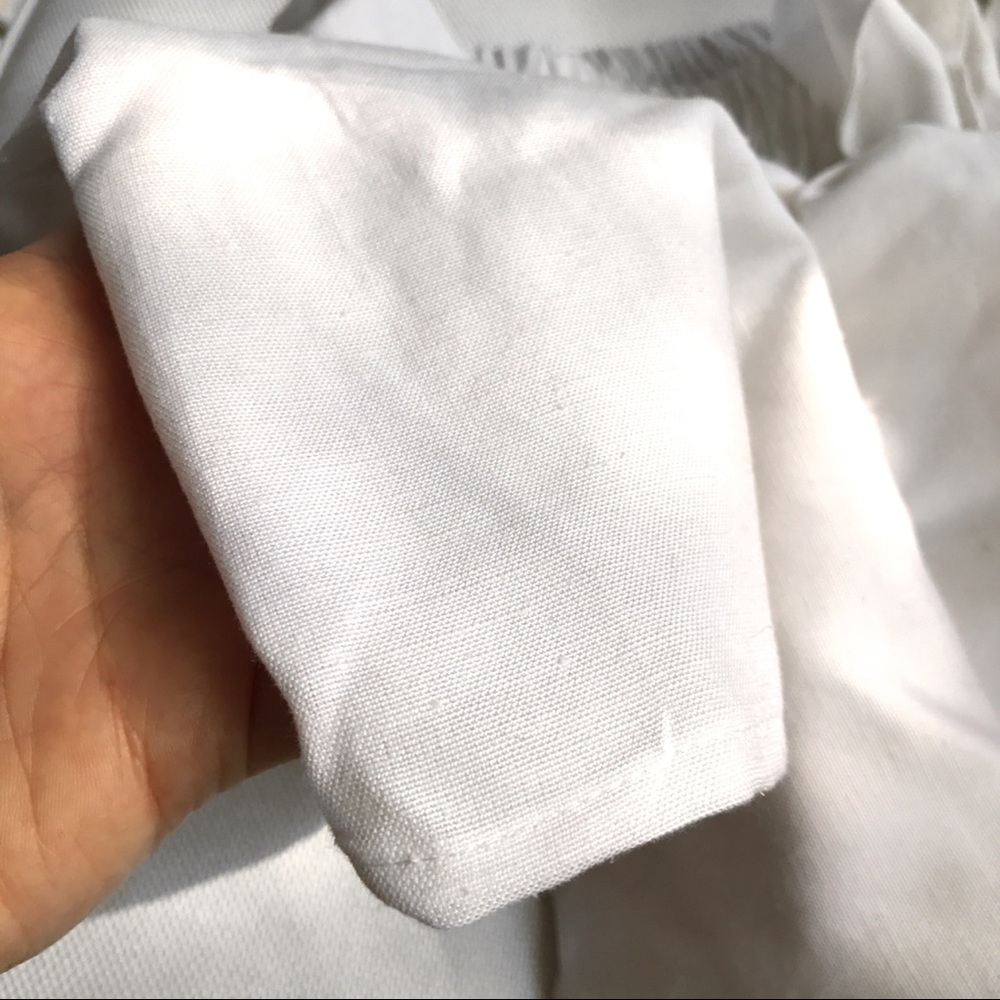 🆕 WHITE HIGH WAIST LINEN TIE FOLD SHORTS! - Picture 7 of 10